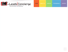 Tablet Screenshot of leadsconcierge.com